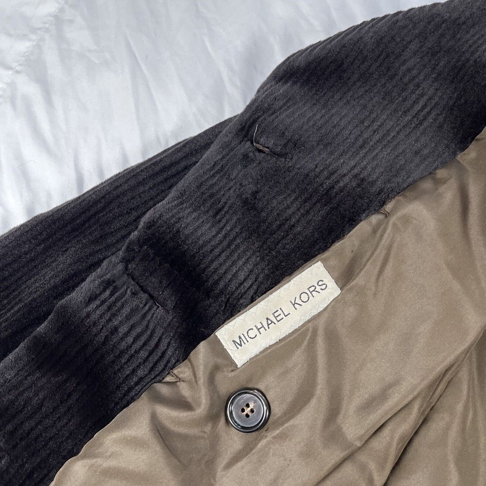 Neiman Marcus Exclusive Michael Kors Velvet Blazer Coat Brown/chocolate Sz US 8 - Picture 9 of 16